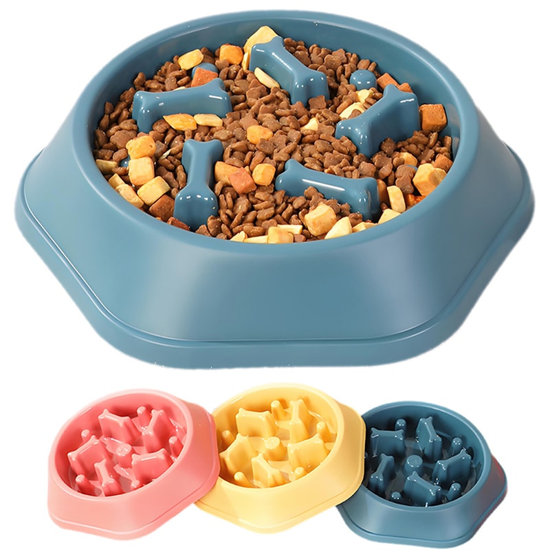 Smart Slow Feeder Dog Bowl Anti Choking Puzzle Feeding Dish For Healthy Eating 1