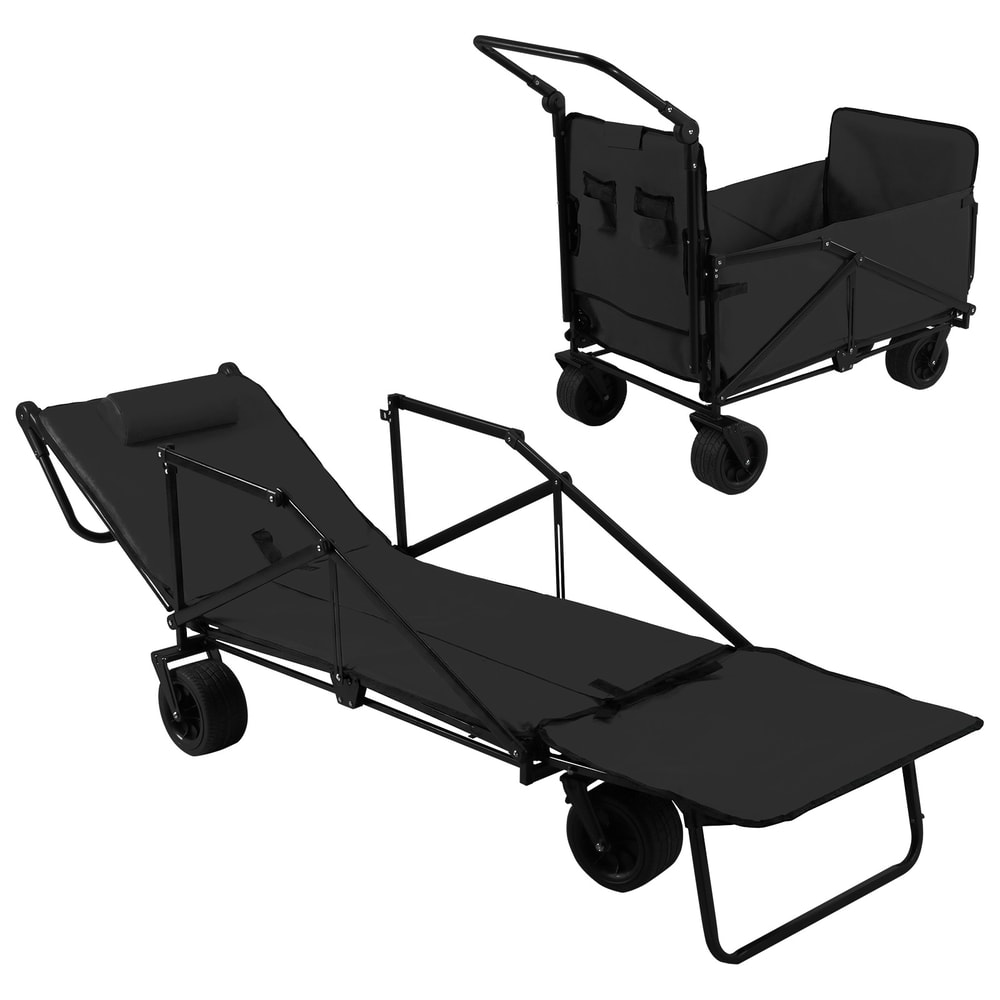 Heavy Duty Folding Beach Wagon With AllTerrain Wheels For Camping Shopping And Garden 5