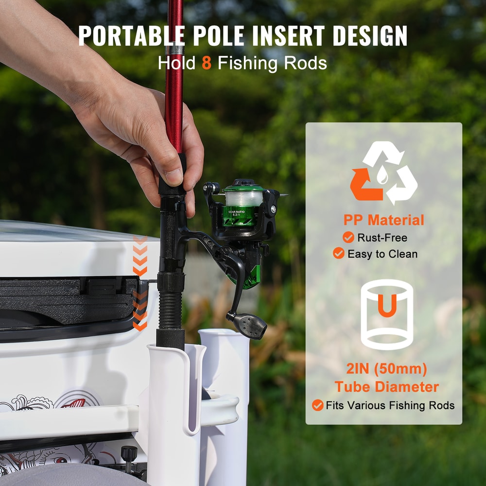 Beach Fishing Cart With Rod Holders And Sand Wheels For Pier And Surf Gear 5