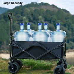 collapsible wagon folding wagon cart with all terrain wheels and heavy duty utility capacity