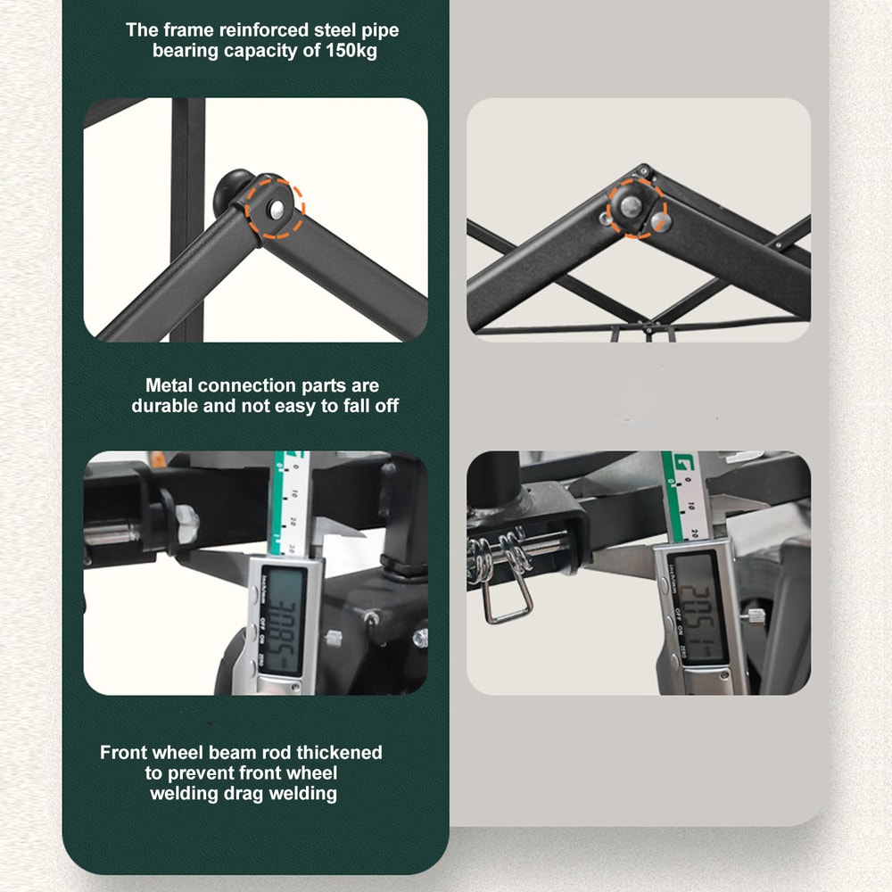 Collapsible Wagon Folding Wagon Cart With All Terrain Wheels And Heavy Duty Utility Capacity 1