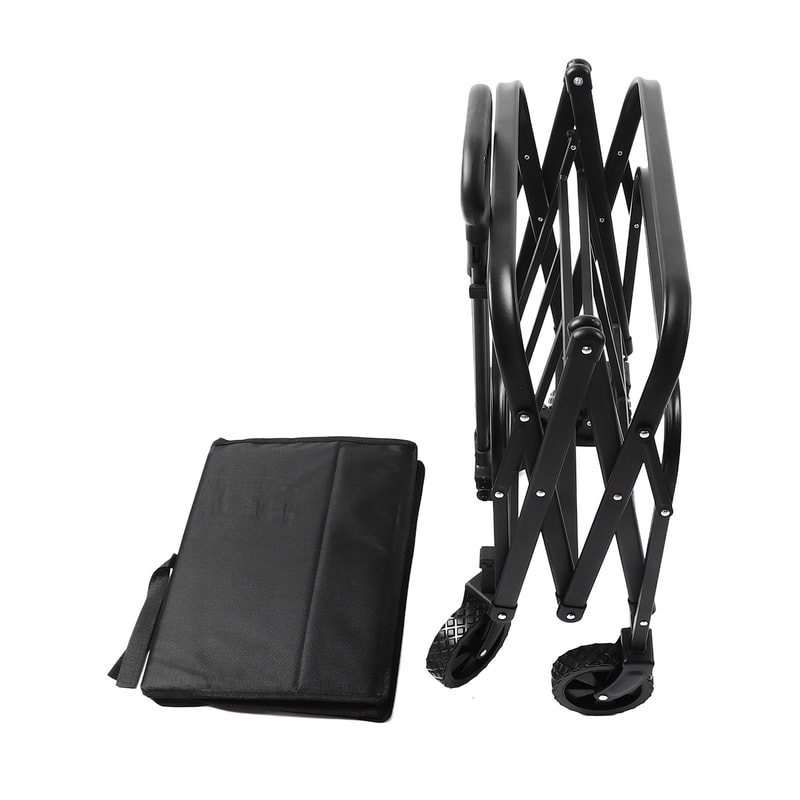 Collapsible Wagon Folding Wagon Cart With All Terrain Wheels And Heavy Duty Utility Capacity 4