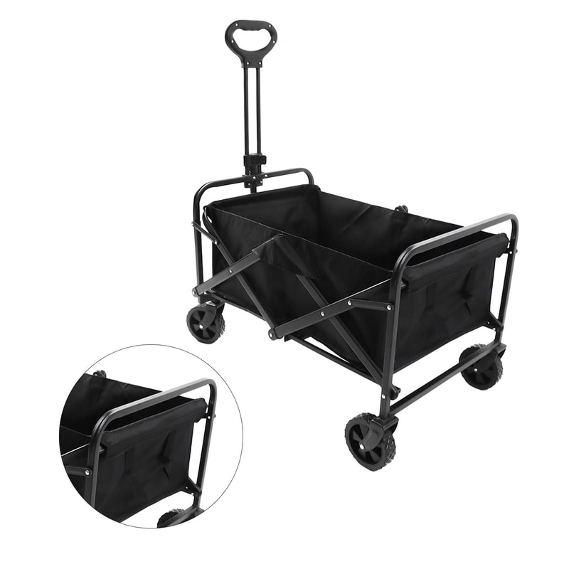 Collapsible Wagon Folding Wagon Cart With All Terrain Wheels And Heavy Duty Utility Capacity 5