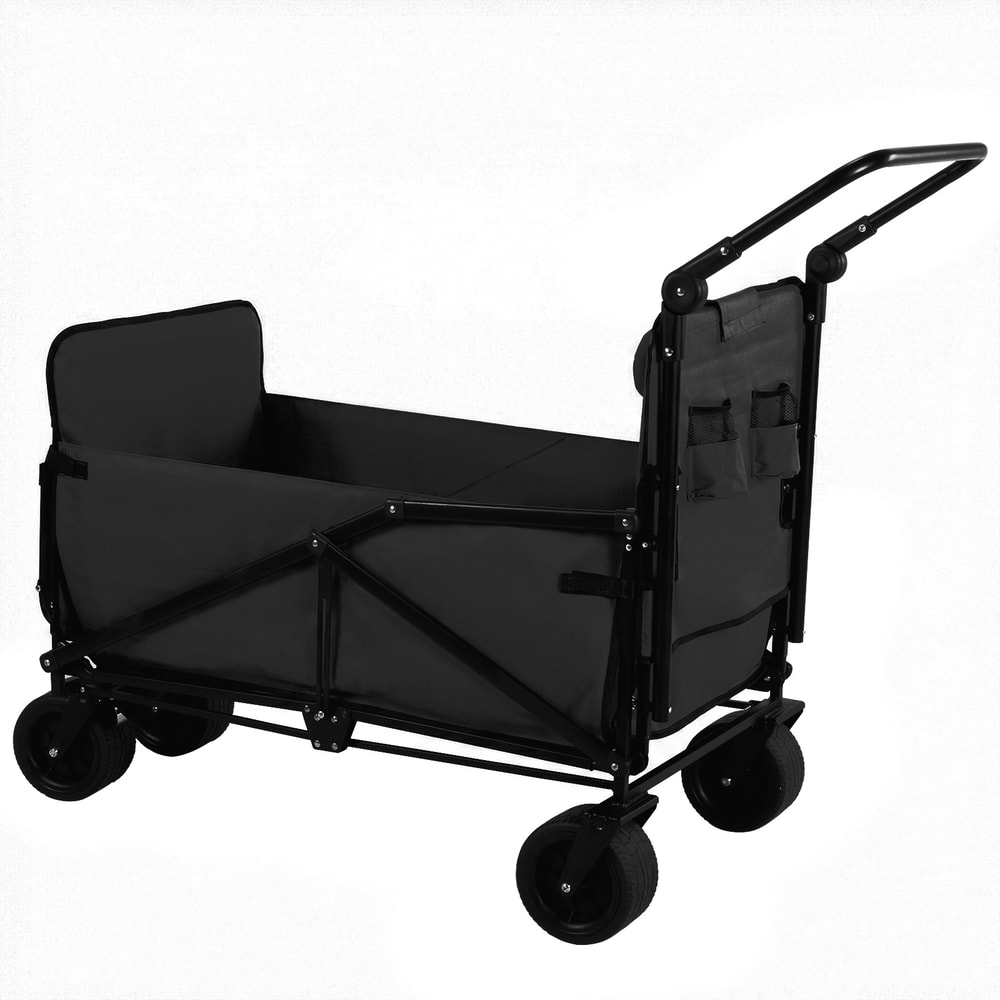 Heavy Duty Collapsible Wagon with All-Terrain Wheels for Beach Camping and Garden