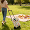 Foldable Shopping Cart Rolling Tote Bag Reusable Grocery Trolley for Travel, Market and Beach