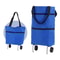 Foldable Shopping Cart Bag With Wheels Waterproof Rolling Grocery Tote 9