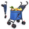 Folding Shopping Cart Pet Stroller With Removable Basket 6