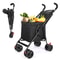 Folding Shopping Cart Pet Stroller With Removable Basket 8