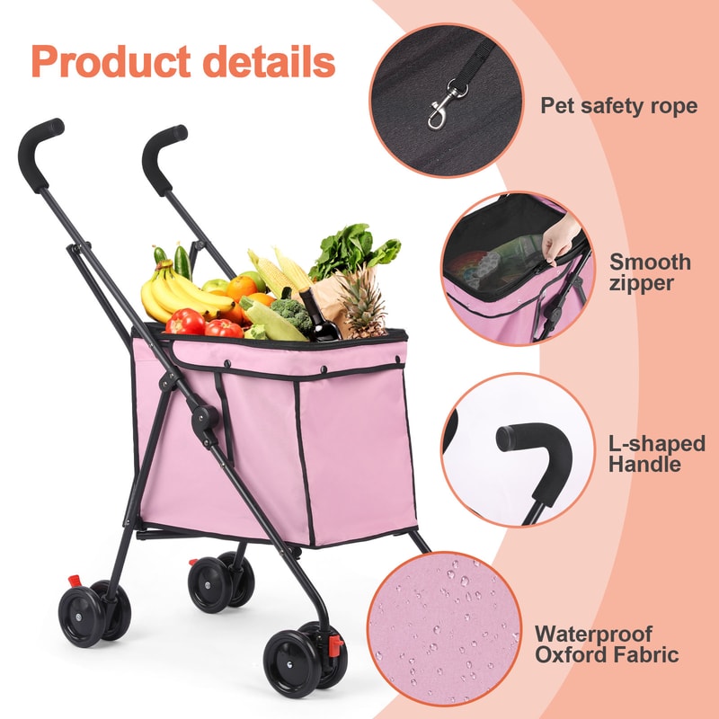 Foldable Pet Stroller Wheel Dog Stroller For Small Dogs 4