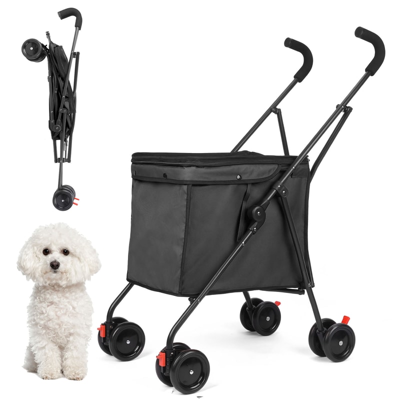 Foldable Pet Stroller Wheel Dog Stroller For Small Dogs 7