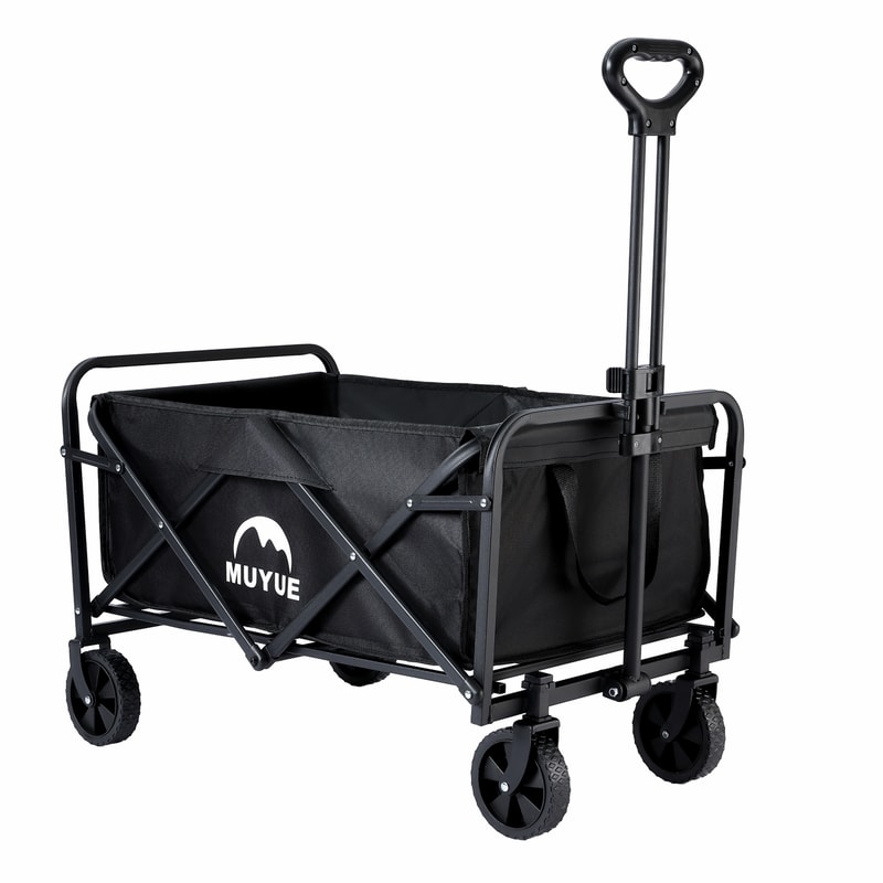 Heavy Duty Collapsible Wagon Cart With All Terrain Wheels For Camping Beach And Grocery Runs 2