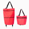 Foldable Shopping Trolley Bag With Wheels Portable Grocery Cart Tote 0