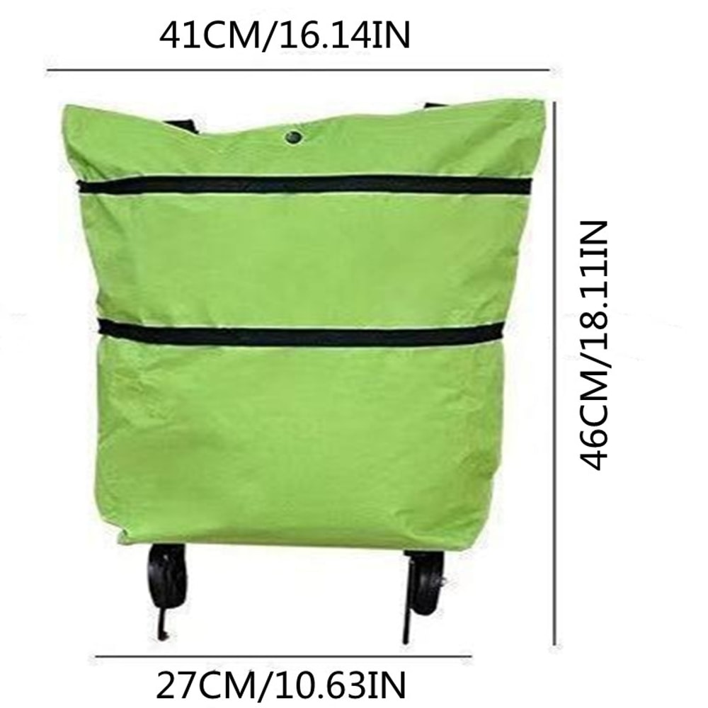 Waterproof Folding Shopping Trolley Bag With Wheels Portable Grocery Cart 4