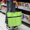 Foldable Shopping Trolley Bag with Wheels Waterproof Grocery Cart