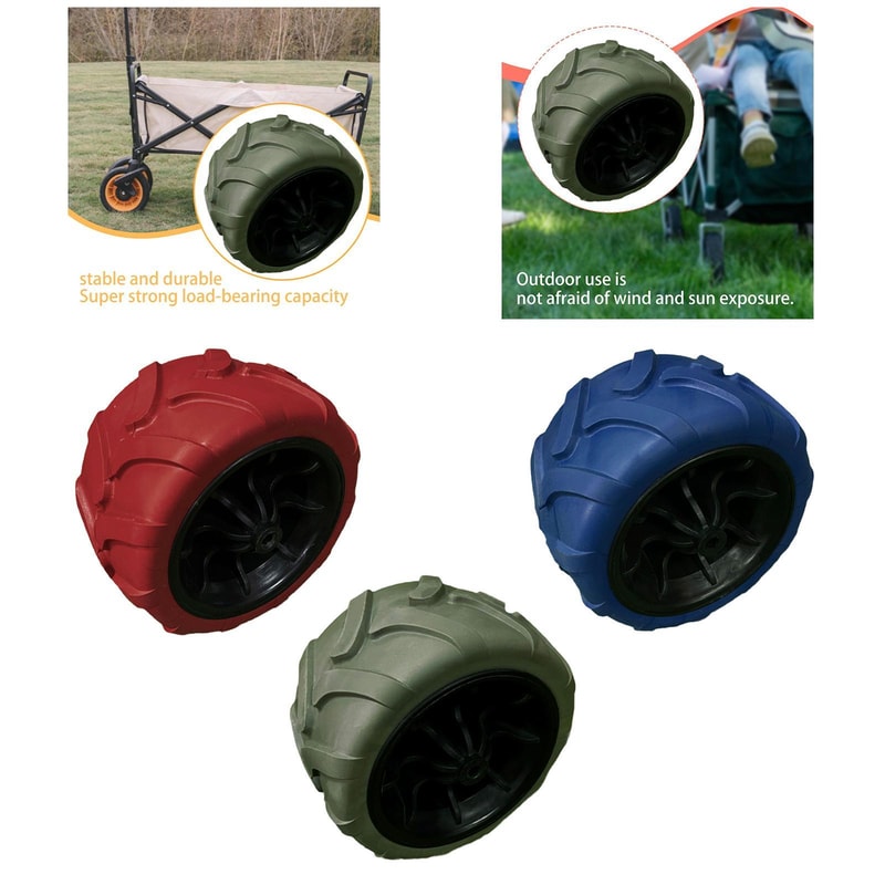 Heavy Duty Folding Wagon Replacement Wheel For Beach And Garden Carts 3