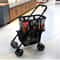 Foldable Shopping Cart with Removable Basket and Wheels for Groceries Laundry Camping