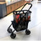 Foldable Shopping Cart with Removable Basket and Wheels for Groceries Laundry Camping