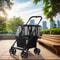 Foldable Shopping Cart with Removable Basket and Wheels for Groceries Laundry Camping