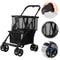 Foldable Shopping Cart with Removable Basket and Wheels for Groceries Laundry Camping