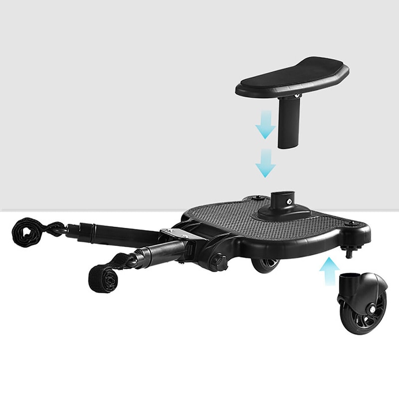 Universal Stroller Board with Seat Buggy Board for Toddler Ride Along