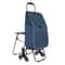 Foldable Stair Climbing Cart with Seat and Waterproof Bag for Groceries, Laundry and Travel
