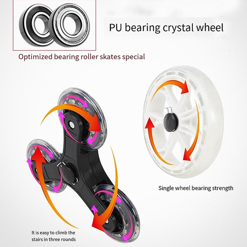 Foldable Stair Climbing Cart with Seat and Waterproof Bag for Groceries, Laundry and Travel