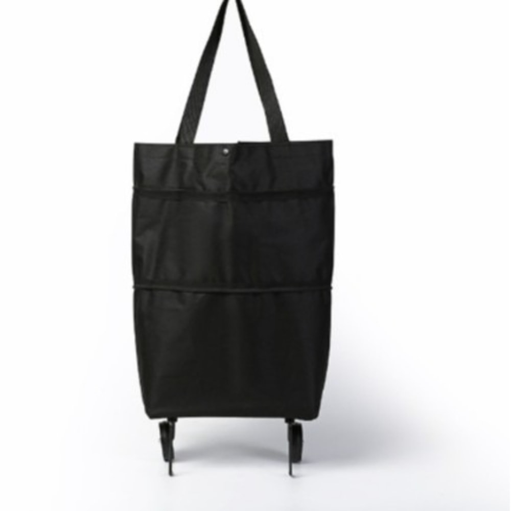 Foldable Shopping Cart With Wheels Lightweight Rolling Grocery Bag 3