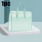 Large Clear Tote Bag Waterproof Transparent PVC Tote Bag with Mesh Pocket and Reinforced Handles