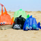 Kids Mesh Beach Toy Bag Foldable Sand Toy Organizer With Adjustable Strap 0