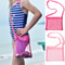 Kids Mesh Beach Bag for Shell Collecting and Beach Toy Storage