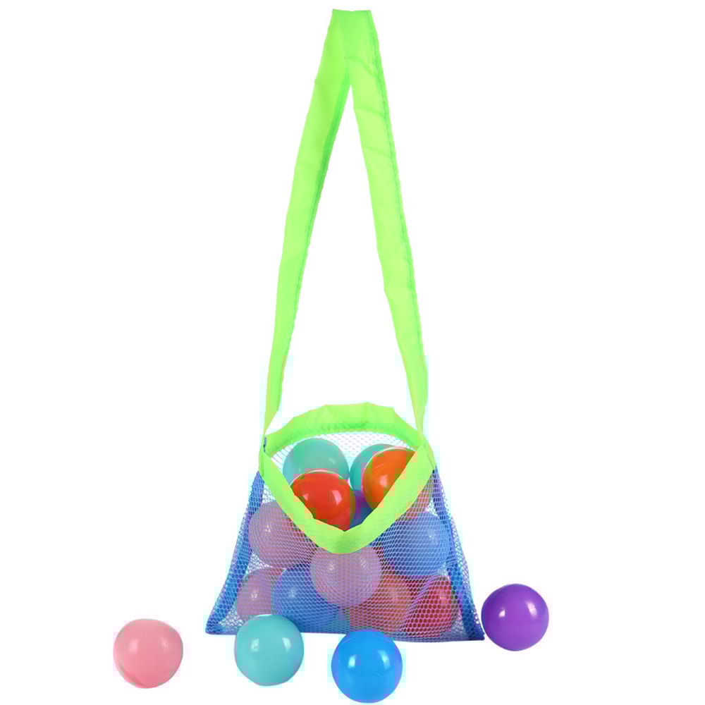 Kids Mesh Beach Bag for Shell Collecting and Beach Toy Storage