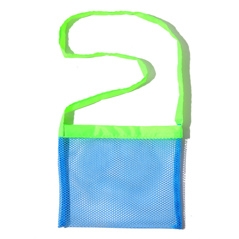 Kids Mesh Beach Bag for Shell Collecting and Beach Toy Storage