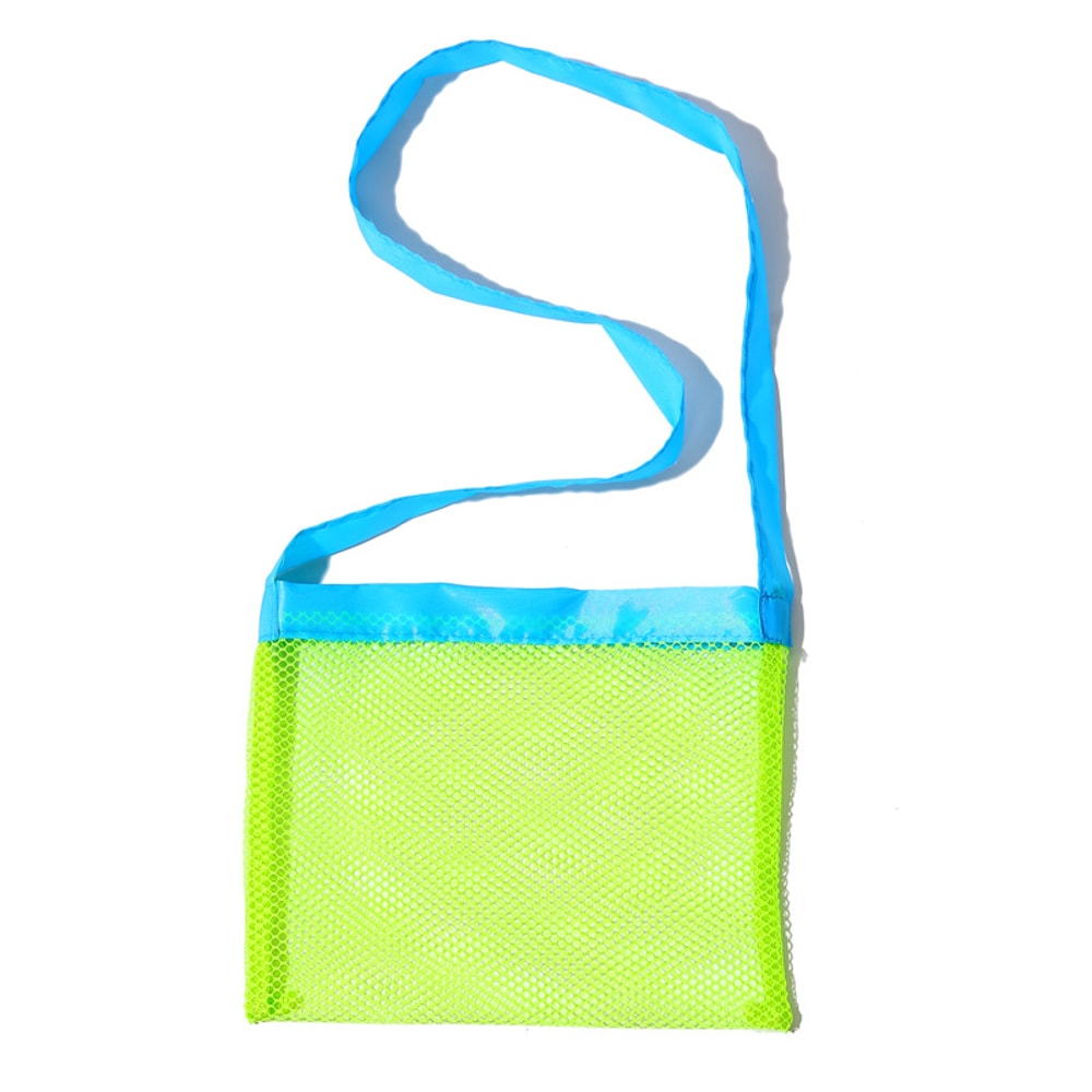 Kids Mesh Beach Bag for Shell Collecting and Beach Toy Storage