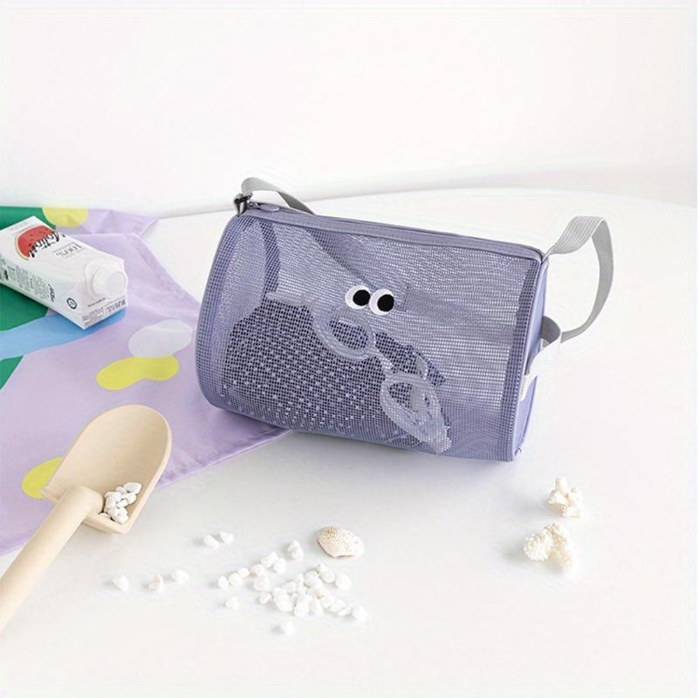 Mesh Swim Bag Waterproof Beach Tote with Adjustable Crossbody Strap