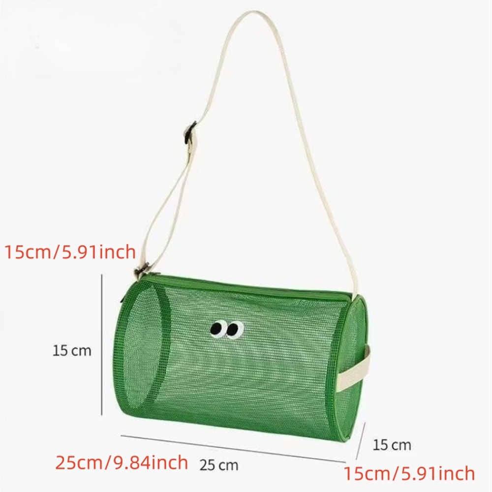 Mesh Swim Bag Waterproof Beach Tote with Adjustable Crossbody Strap