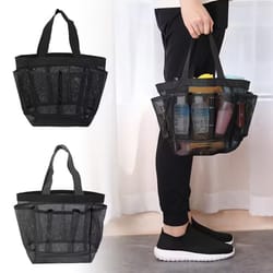 quick dry mesh shower caddy tote for dorm gym beach and travel