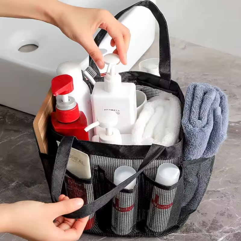 Quick Dry Mesh Shower Caddy Tote For Dorm Gym Beach And Travel 2