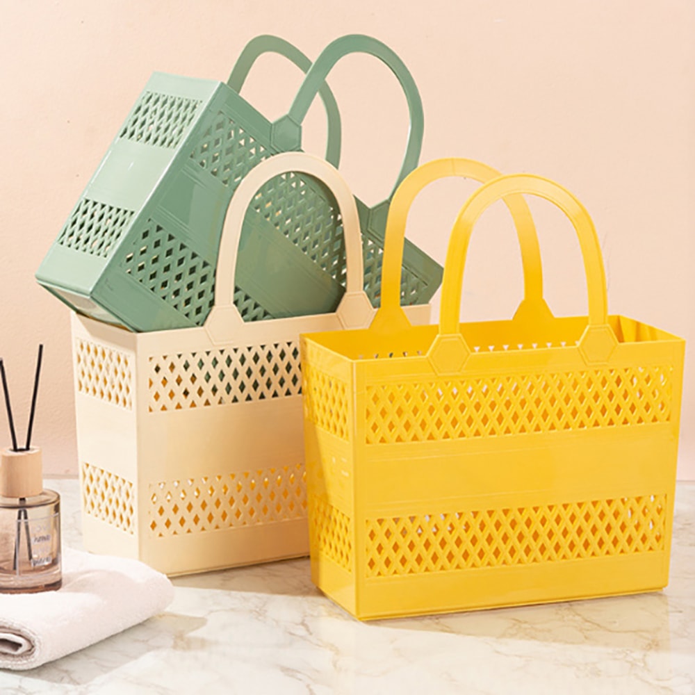 Portable Shower Caddy Basket With Handles Large Capacity Drainage Tote For Dorm Bathroom Gym 1