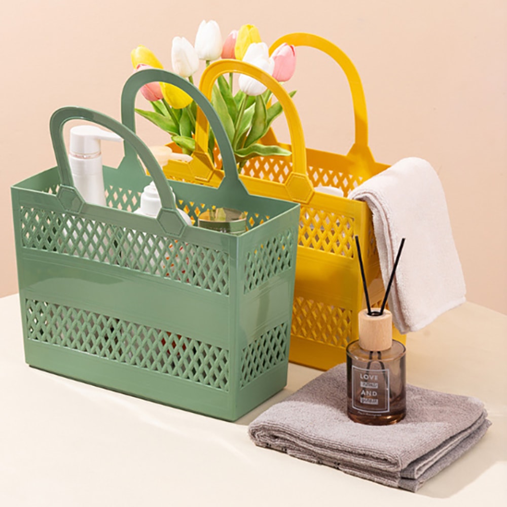 Portable Shower Caddy Basket With Handles Large Capacity Drainage Tote For Dorm Bathroom Gym 2