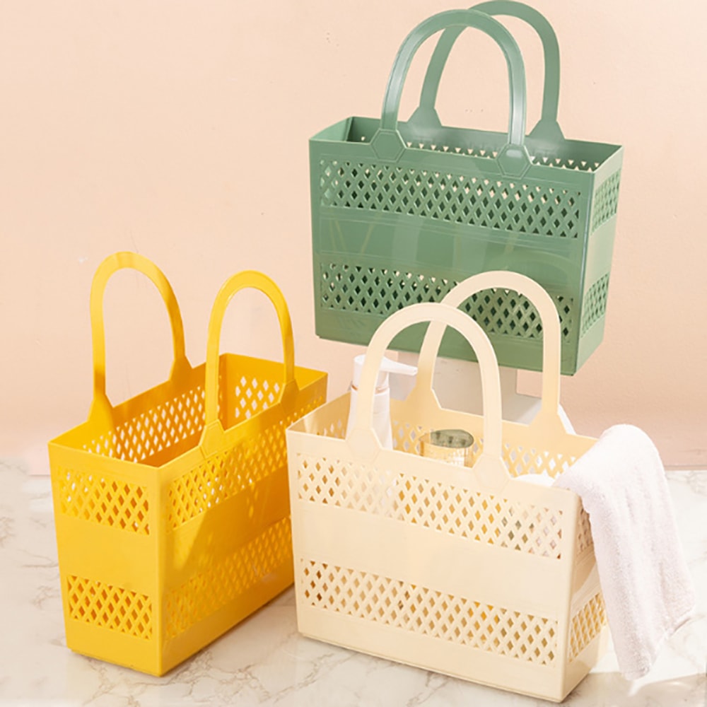 Portable Shower Caddy Basket With Handles Large Capacity Drainage Tote For Dorm Bathroom Gym 3