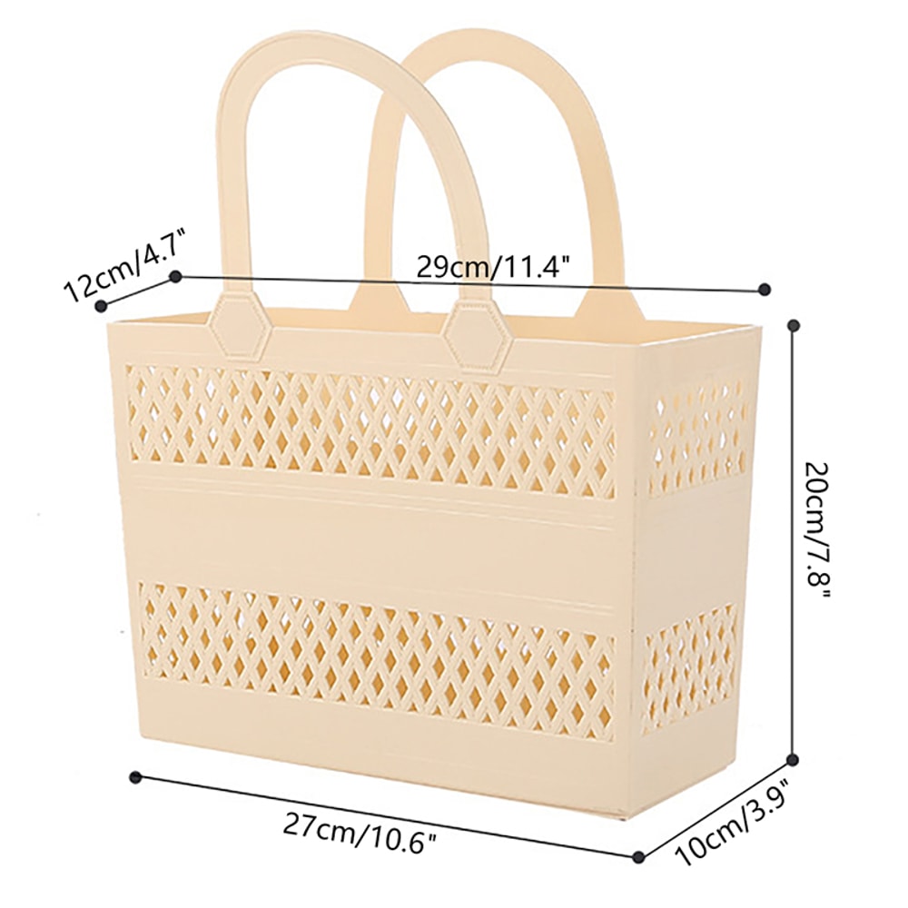 Portable Shower Caddy Basket With Handles Large Capacity Drainage Tote For Dorm Bathroom Gym 5