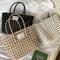 Candy Color Woven Beach Bag Summer Tote Picnic Basket Handbag 1
