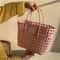 Candy Color Woven Beach Bag Summer Tote Picnic Basket Handbag 3