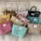 Candy Color Woven Beach Bag Summer Tote Picnic Basket Handbag 6