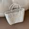 Candy Color Woven Beach Bag Summer Tote Picnic Basket Handbag 7