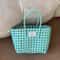 Candy Color Woven Beach Bag Summer Tote Picnic Basket Handbag 9