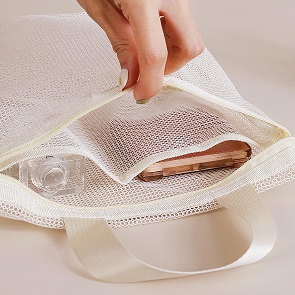 Quick-Dry Mesh Shower Caddy Hanging Toiletry Bag for Travel Gym Beach