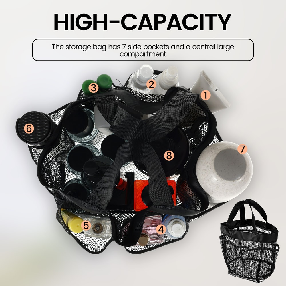 Quick-Dry Mesh Shower Caddy Tote Portable Shower Bag for Dorm Gym Travel