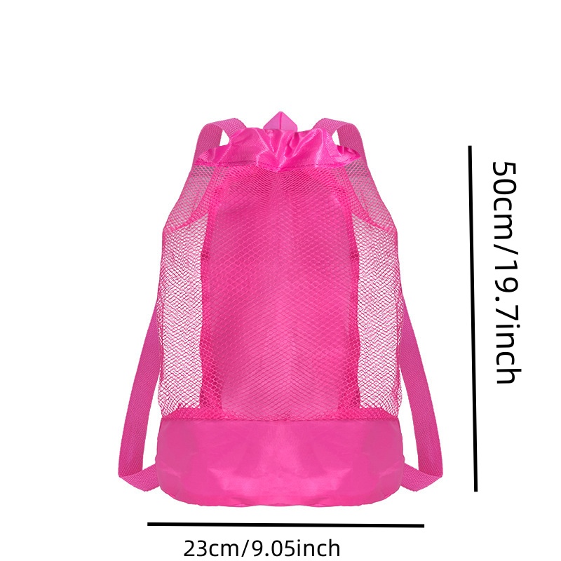 Large Mesh Beach Bag For Toys Shells And Pool Essentials 5