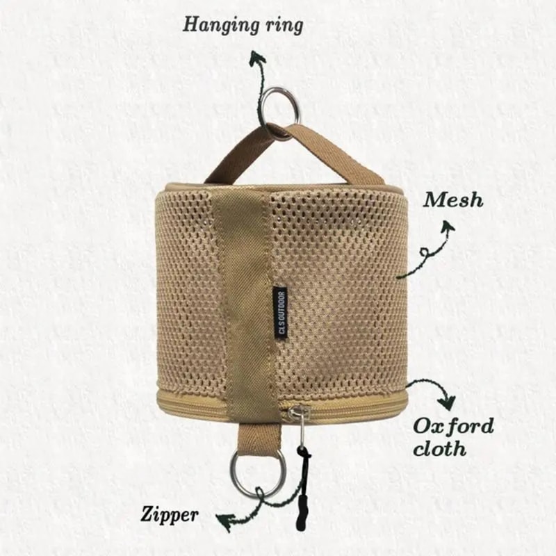 Camping Tissue Holder Portable Tissue Case with Hook for Tent and Outdoor Use
